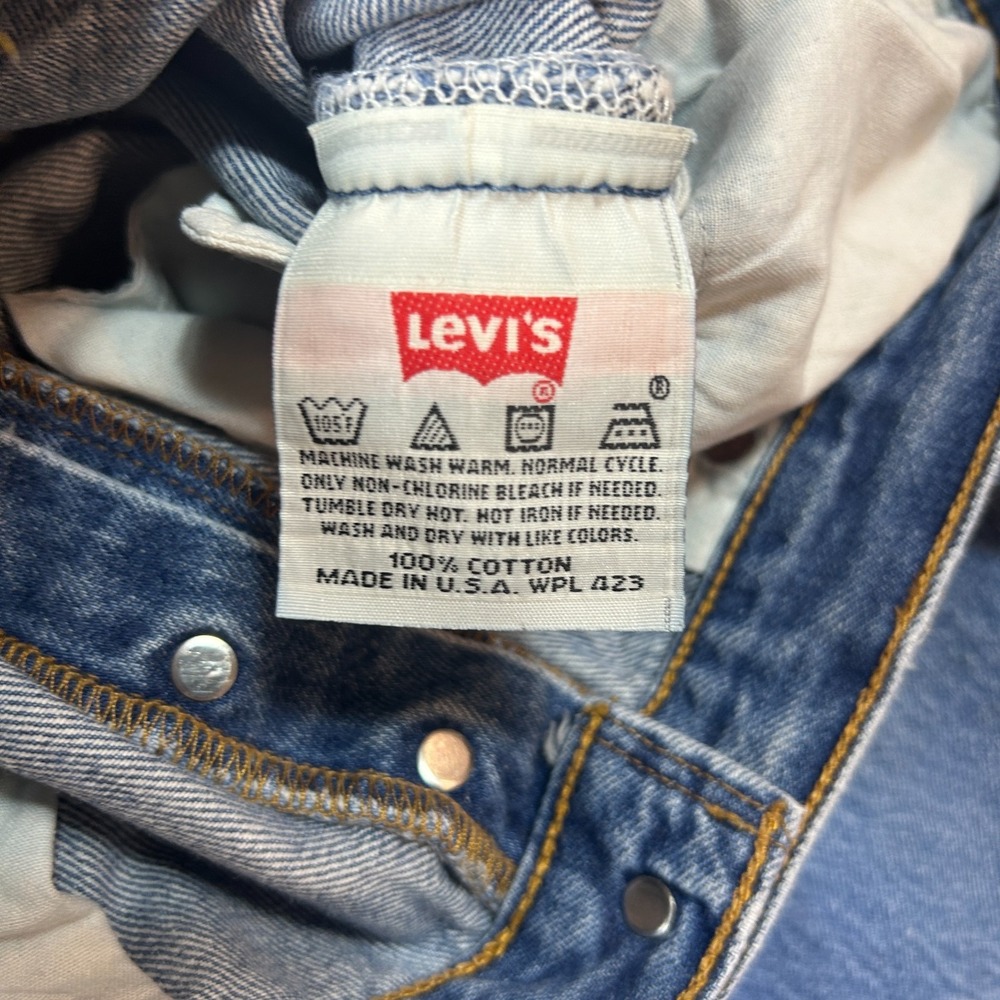 Vtg Levi's 501xx Jeans Men's Size 36X34 Blue Denim Flat Front Straight Leg - Picture 3 of 7